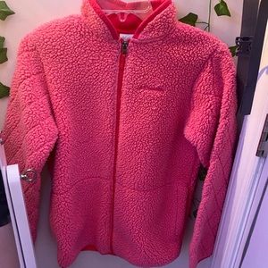 Columbia fuzzy pink jacket